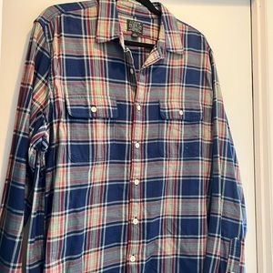 J. Crew navy flannel